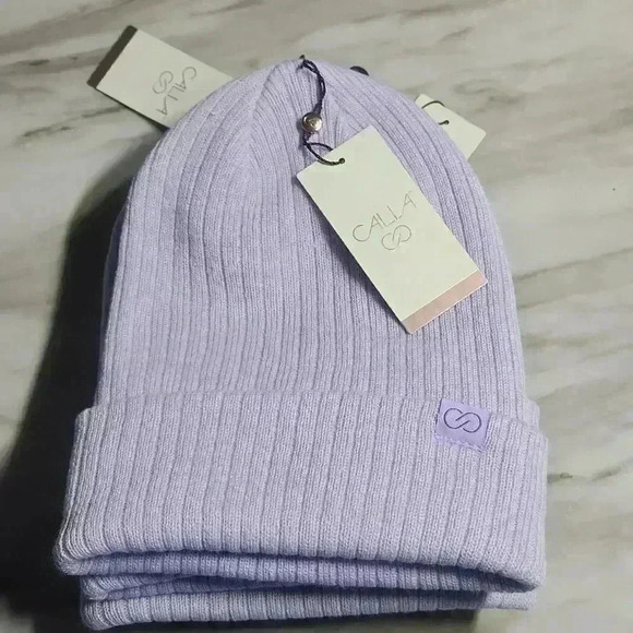 Calia ribbed beanie in lilac  nwt - Picture 3 of 5